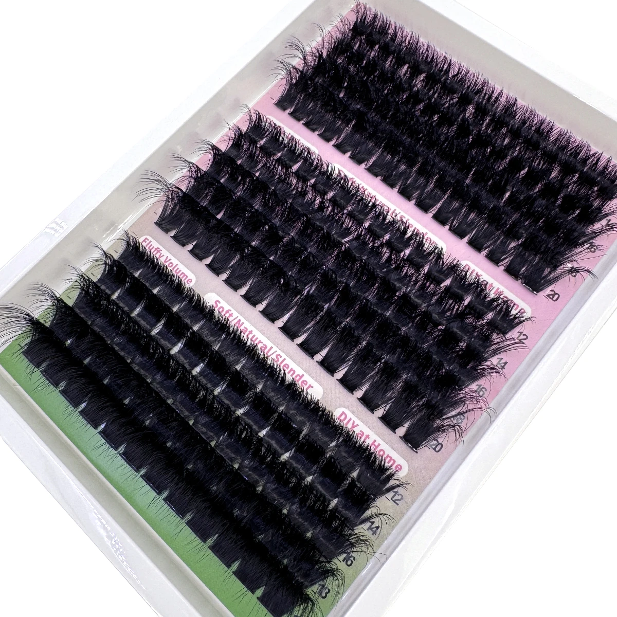 Neue 15 Reihen DIY 5D Flauschige Wimpern Cluster 60D-200D Dicke Wimpern Cluster Wispy Einzelne Wimpern 10-20mm Cluster Wimpern Verlängerung – Detail 10