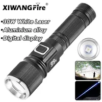Rechargeable LED Aluminium Alloy Flashlights Super Bright Zoomable Waterproof Flashlight with 3 Mode Powerful for Camping Hiking