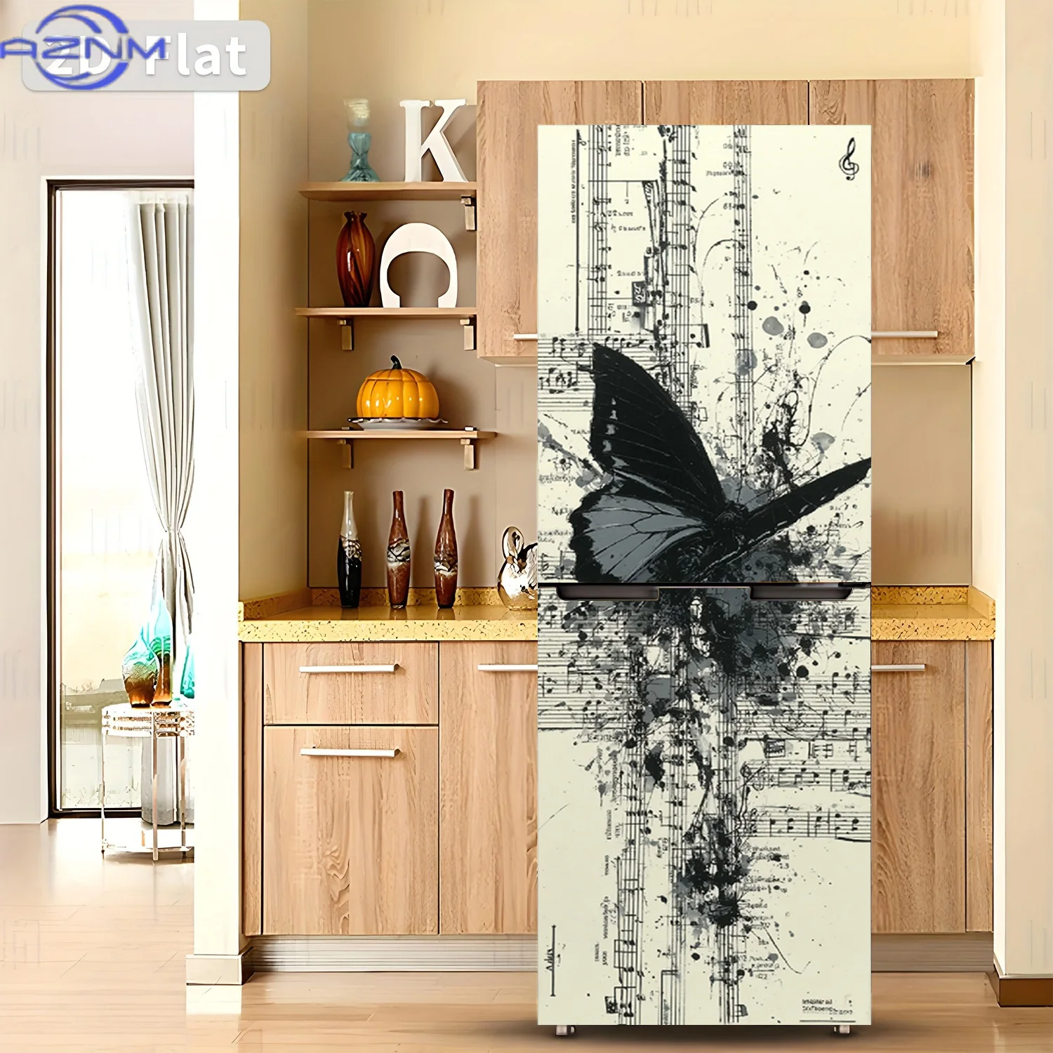 [2D Flat Printing] 1pc Refrigerator Sticker 
