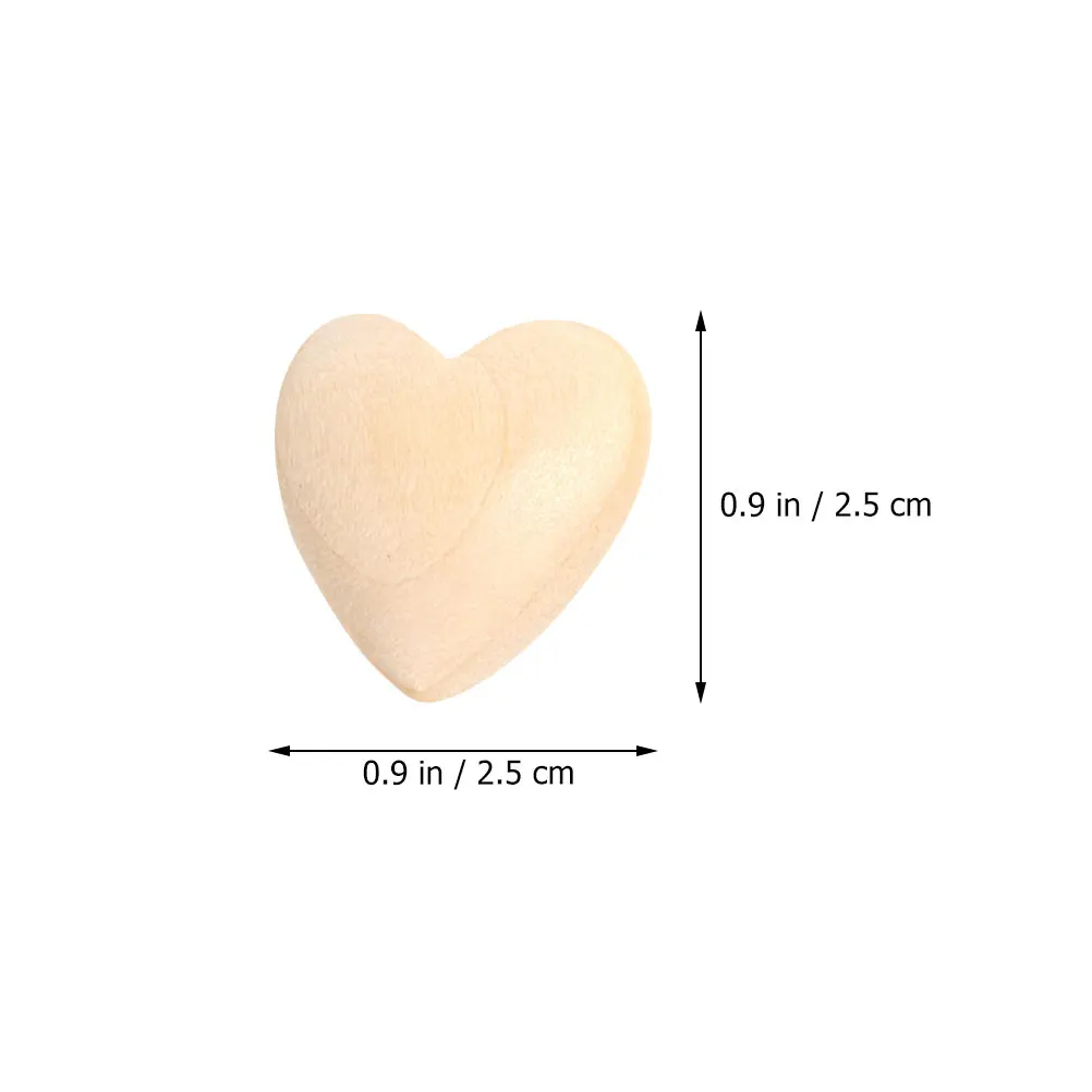 

50pcs Heart 25mm Valentine'S Day Wooden Heart Beads Unfinished DIY Jewelry Making Beads Crafts Valentine Jewelry Making