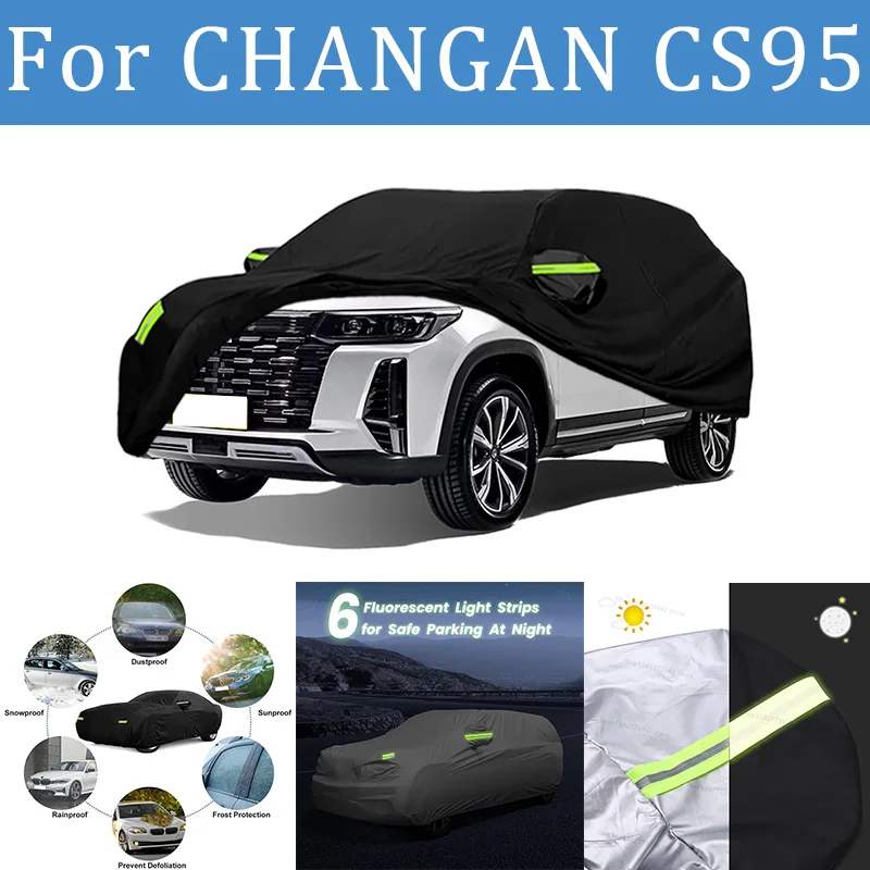 

For CHANGAN CS95 Car Cover Car Waterproof All Weather Automobiles Full Exterior Covers - Sun-proof Outdoor Anti scratch