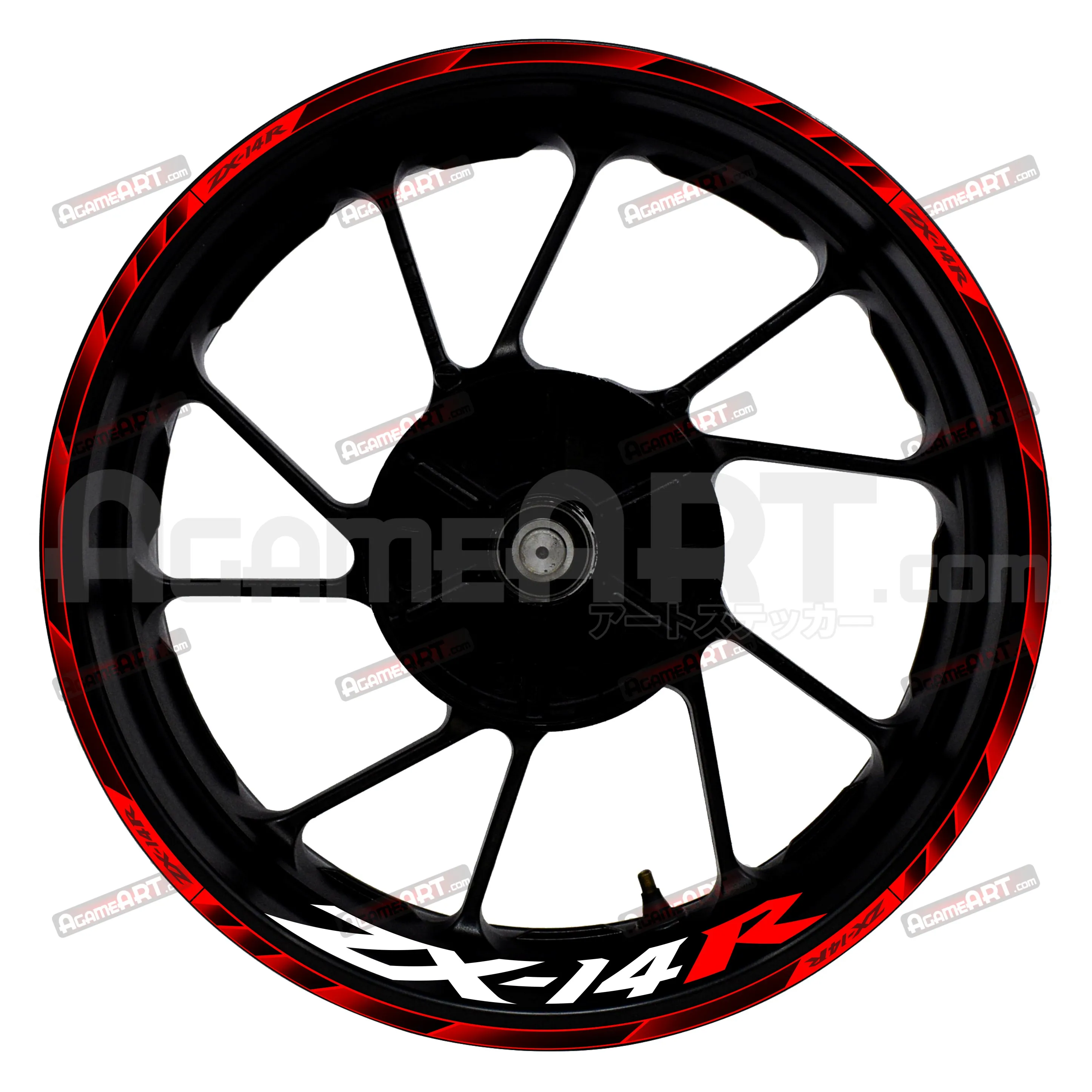 

Мотоциклетные наклейки на колеса KAWASAKI ZX-14R 17 дюймов, передние и задние Водонепроницаемые Светоотражающие наклейки, декоративные наклейки на обод колеса