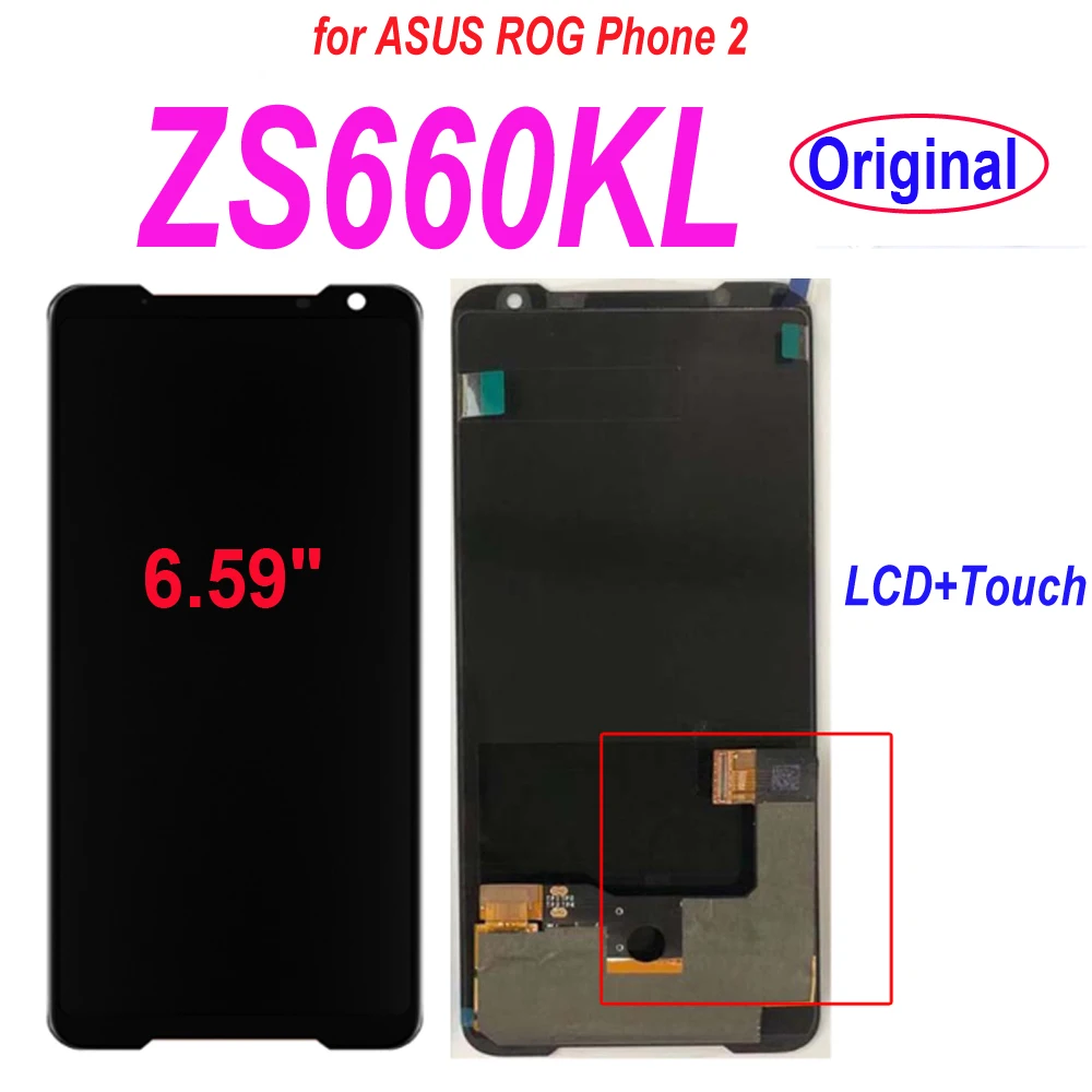 LCD For ASUS ROG Phone 2 Phone 3 Phone 5 ZS660KL ZS600KL ZS661KS ZS673KS LCD Display Touch Screen Digitizer Assembly