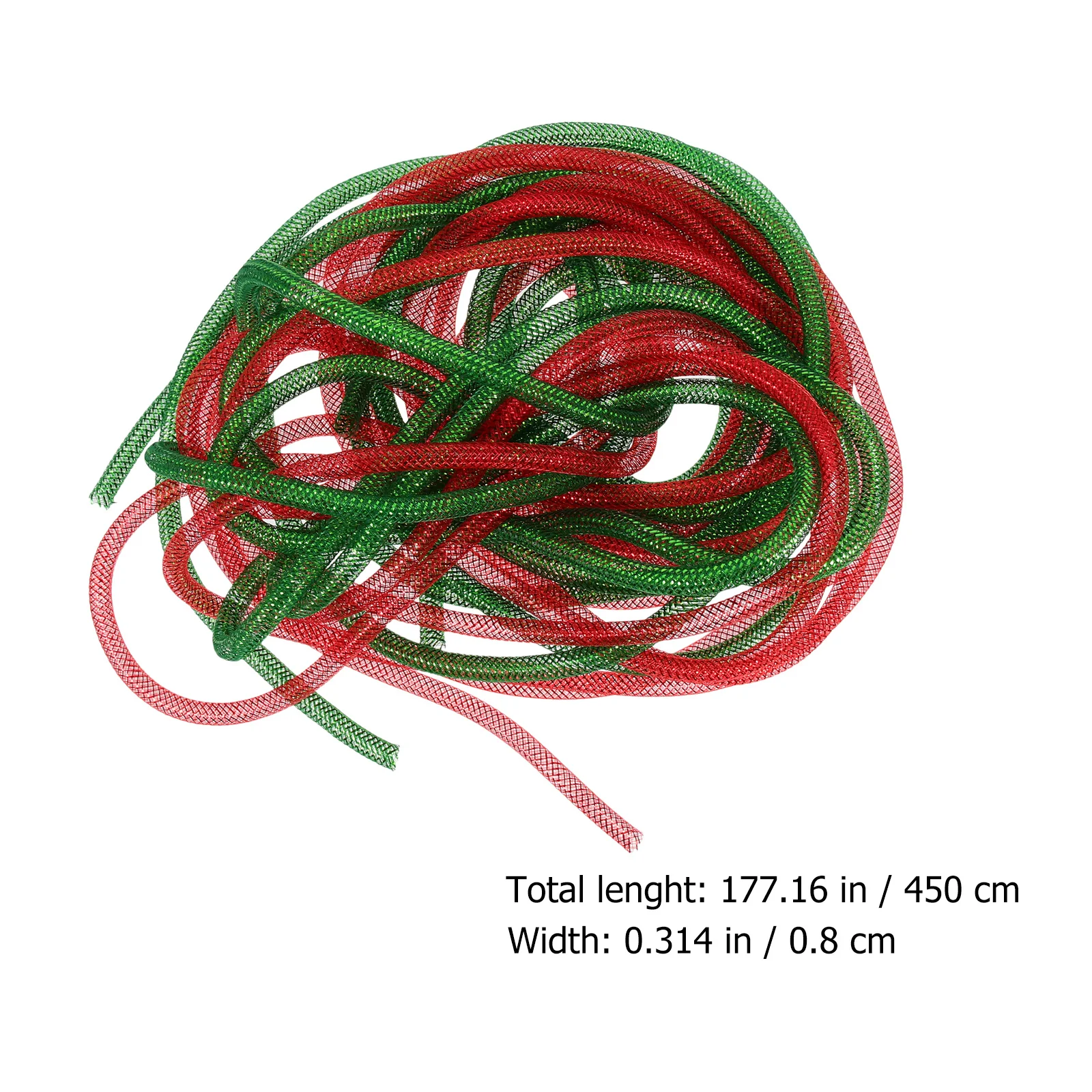 

4 Strips Christmas Wreath Material Craft DIY Nylon Mesh Tubes Xmas Decor Handmade Solid Decorate Accessory