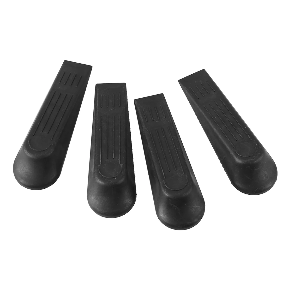 4 قطع جديدة من البلاستيك الأسود غير القابل للانزلاق سدادة الباب العازلة إسفين الباب