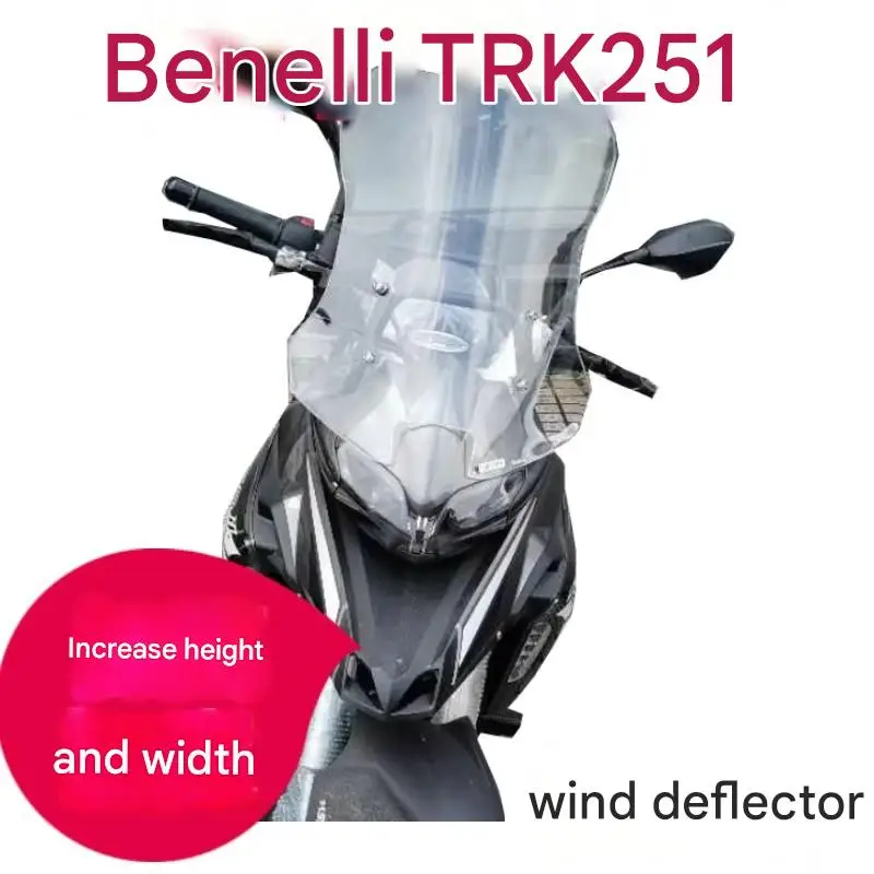 Enhanced Windproof Windshield for Benelli TRK251, Import Quality Heightened Wind Screen