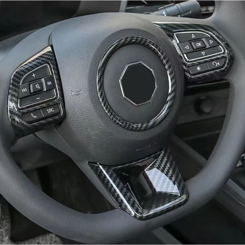 3 قطعة عجلة توجيه سيارة الداخلية غطاء أزرار ل MG5 MG6 MG HS ZS الكسوة الداخلية تعديل التصحيح اكسسوارات السيارات