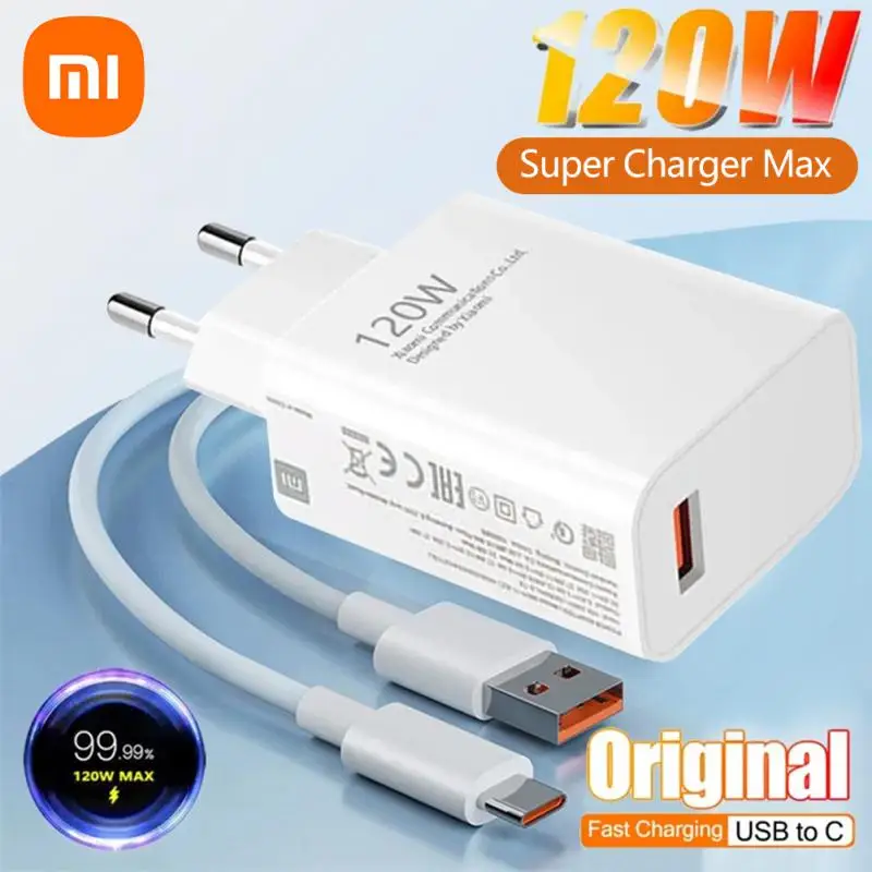 XIAOMI Original 67W Charger Turbo Fast Charge 120W EU Hypercharge Gan Adapter For Redmi Note 11 12 13 Pro Plus 5G Mi 14 13 13T