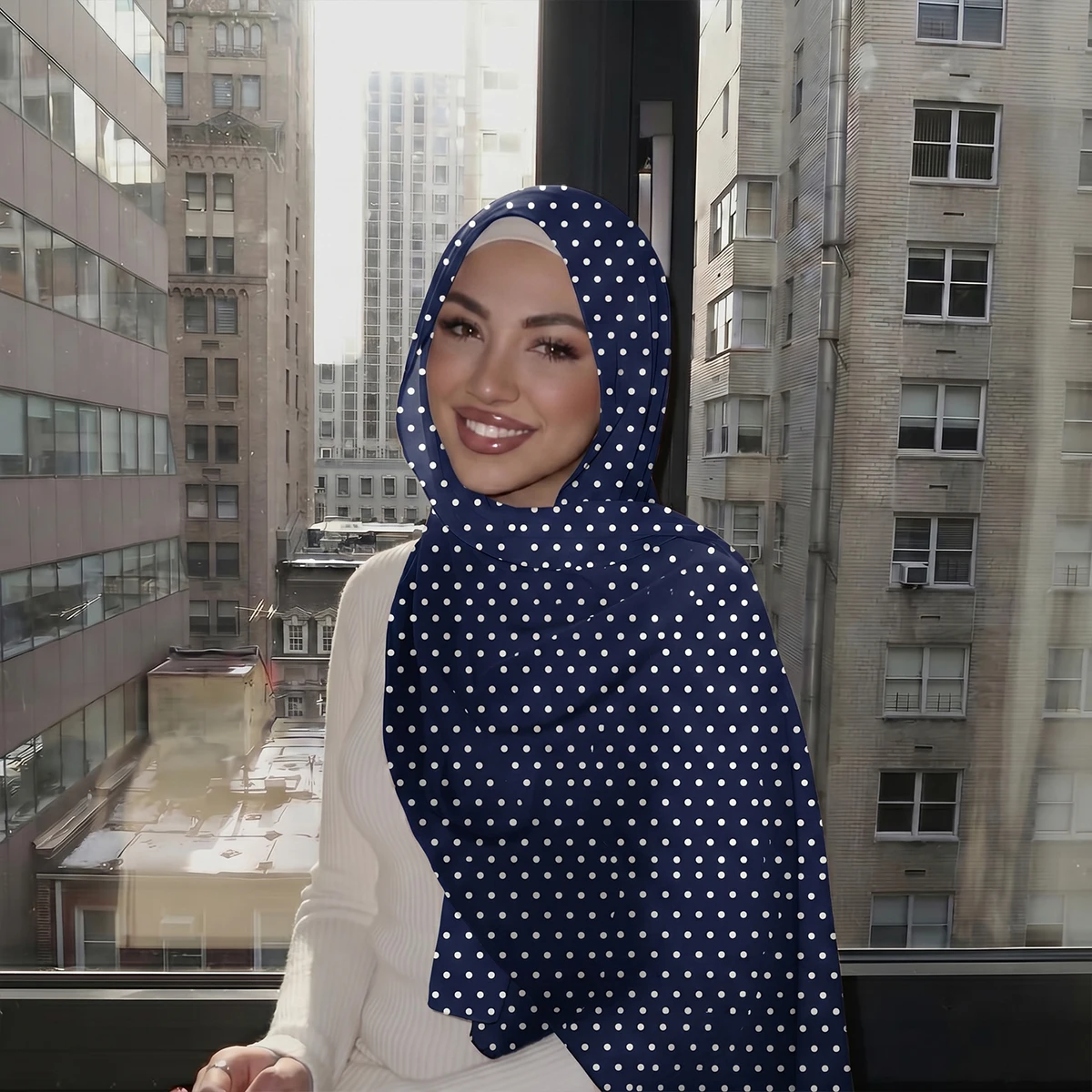 Neuer Damen-Hijab-Schal mit Aquarellmuster, Vintage-Luxus-Strandtuch, 180 cm langes Kopftuch, Bohemien-Muslim-Accessoires – Detail 9