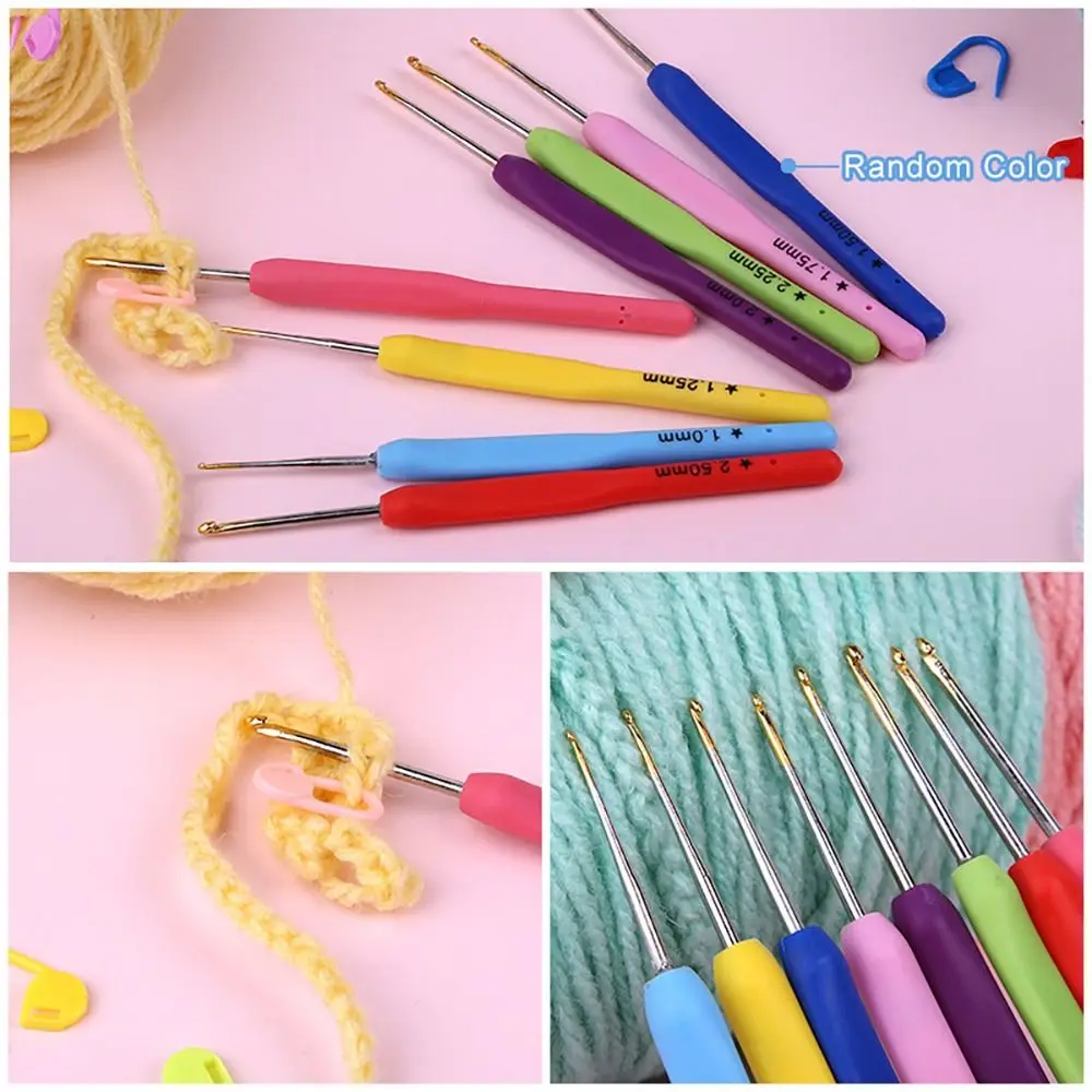 New Rubber Handle Knitting Needles Long Multisize Crocheting Needles Handicraft Sweater