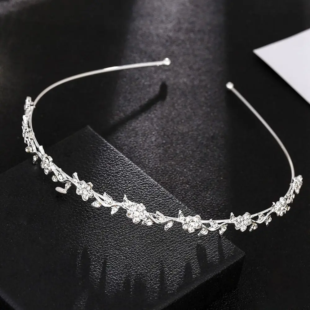 Crystal Rhinestone Headband Pearls  Hairband Women Bridal Wedding Tiara Hair Accessories Crown Headband  Headwear