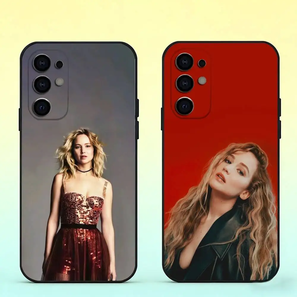 Jennifer Lawrence Phone Case For Samsung S25,S24,S21,S22,S23,S30,Ultra,S20,Plus,Fe,Lite,Note,10,Black Cover