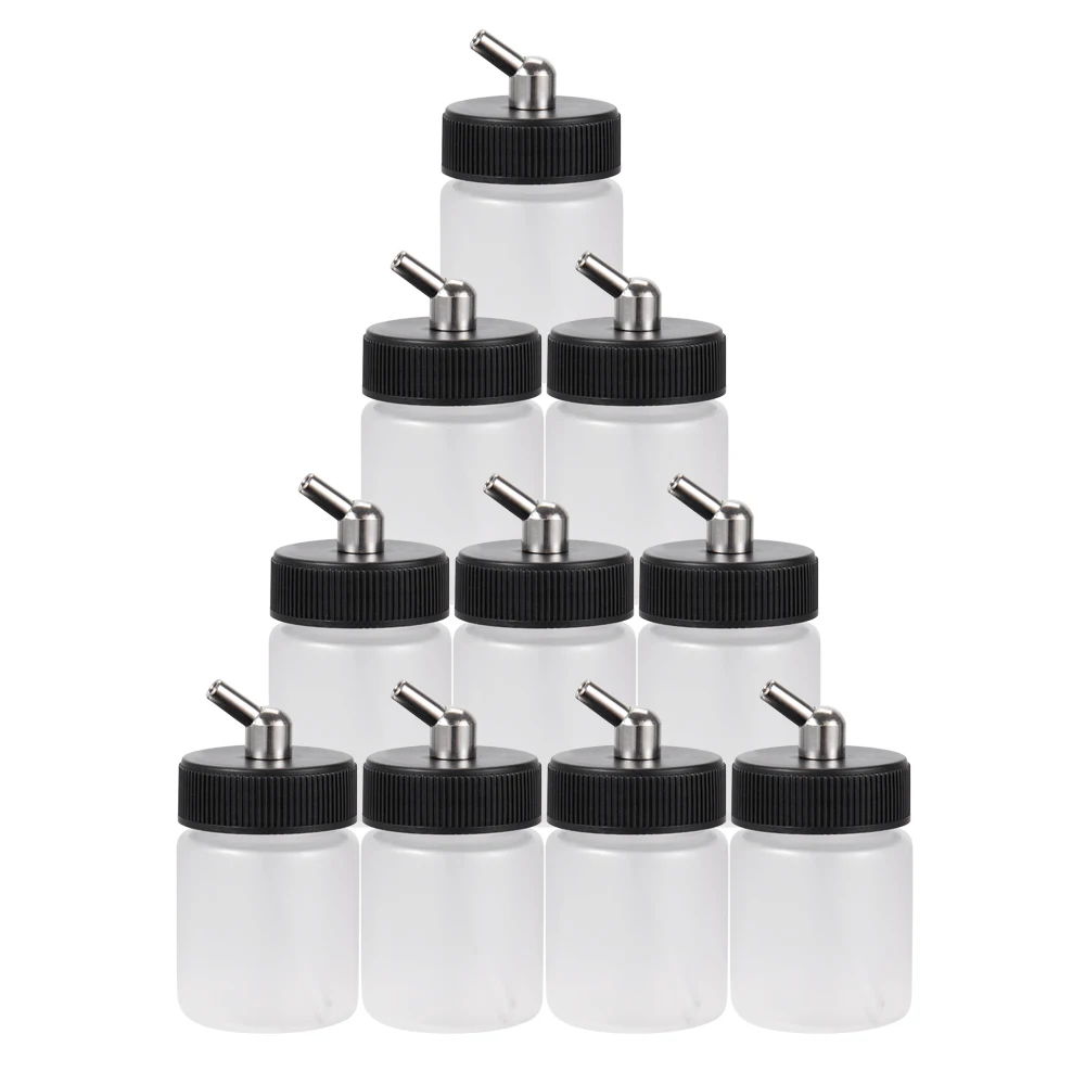 OPHIR 10pcs/lot 22cc Single Action Airbrush Plastic Bottles for Airbrushing Model Paint Nail Art Makeup _AC019-10x