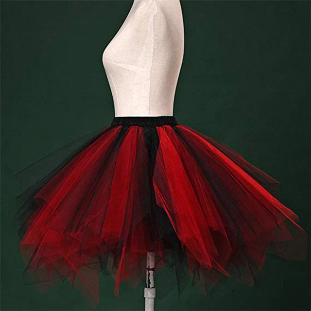 Ali express red tulle skirt sale