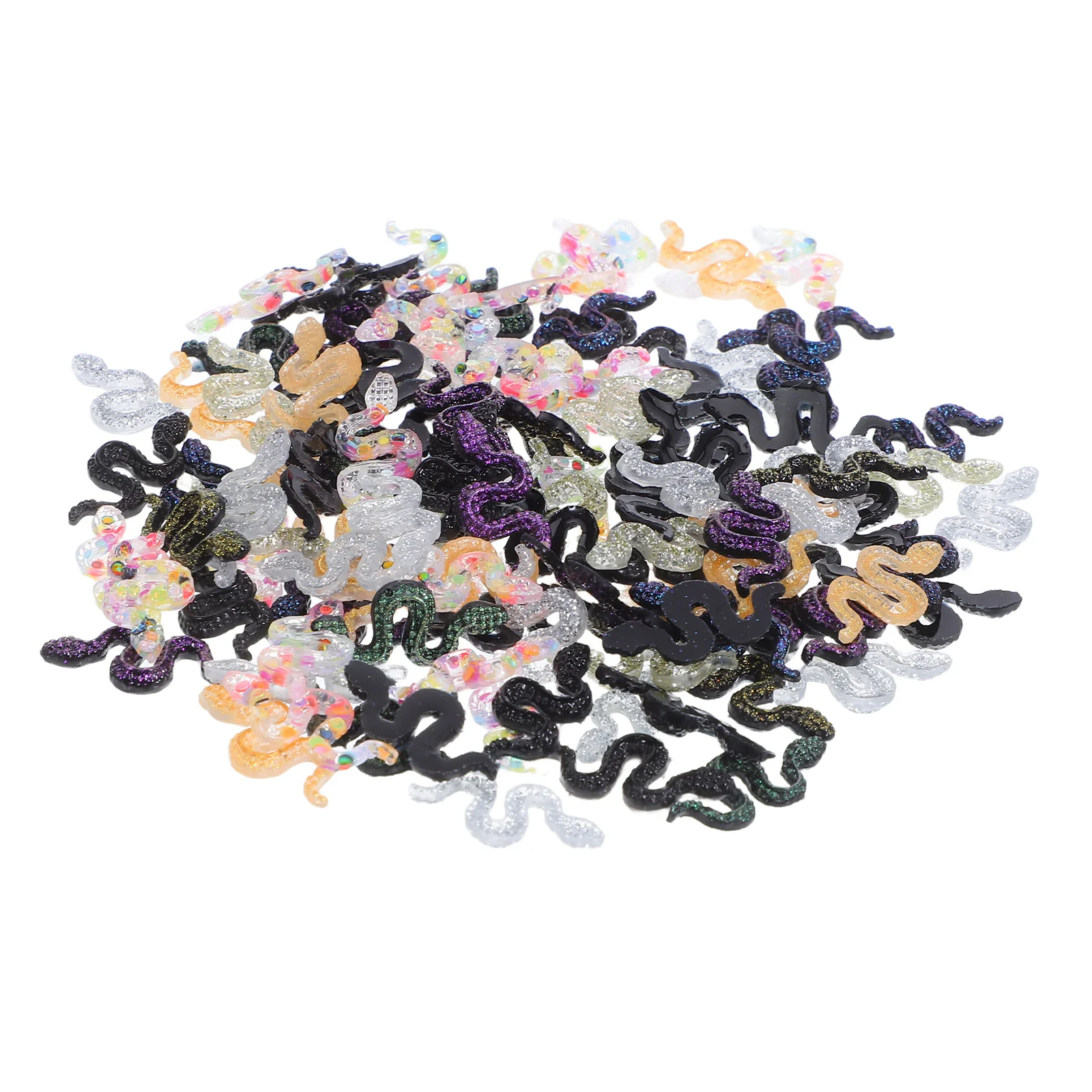 

120Pcs Mini Resin Snake Decorations Lightweight Lifelike Snakes for Halloween Fairy Garden Terrarium Micro Landscaping