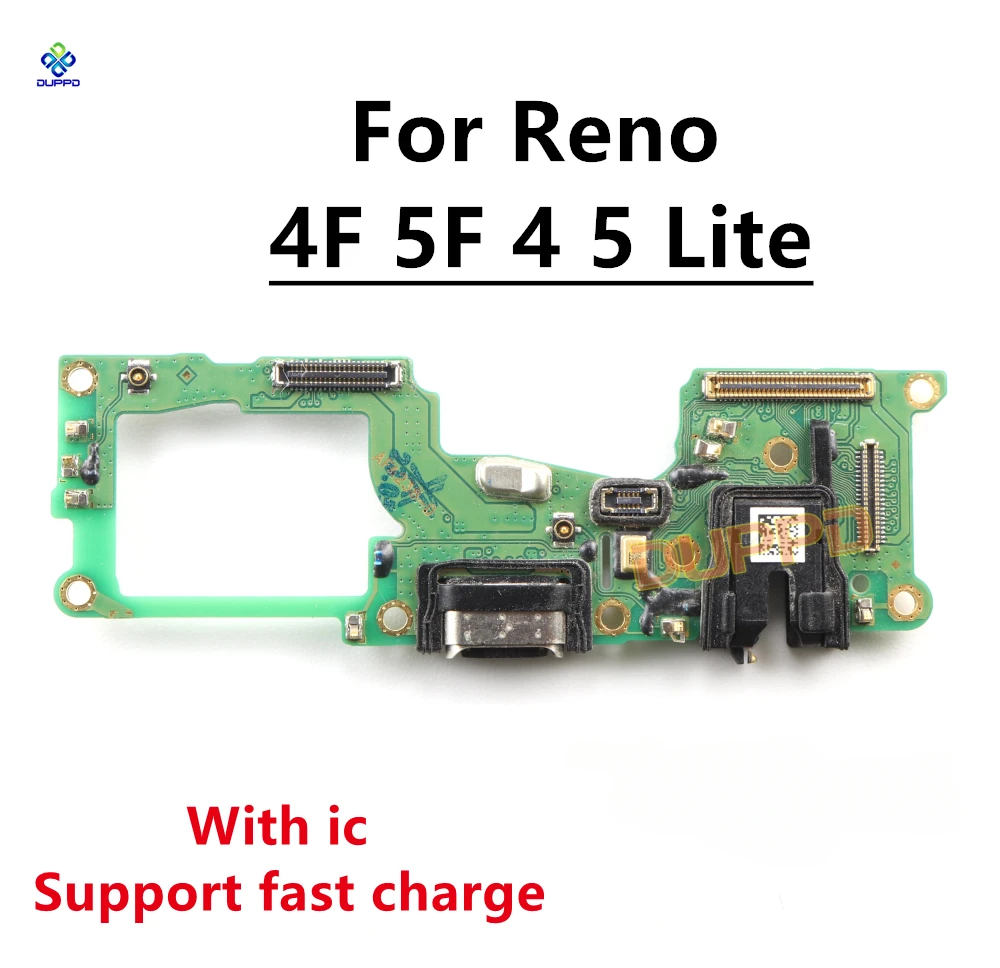 1PCS  USB Charge Dock Port Socket Plug Connector Flex Cable For OPPO Reno 4F 5F 4 5 Lite Charging Board Module