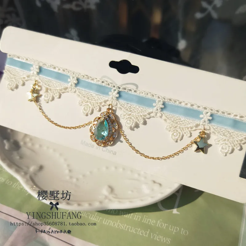 Lolita Lace Clavicola Catena Girocollo carino Harajuku Y2k Accessori Girly2k Collana a catena per ragazza calda