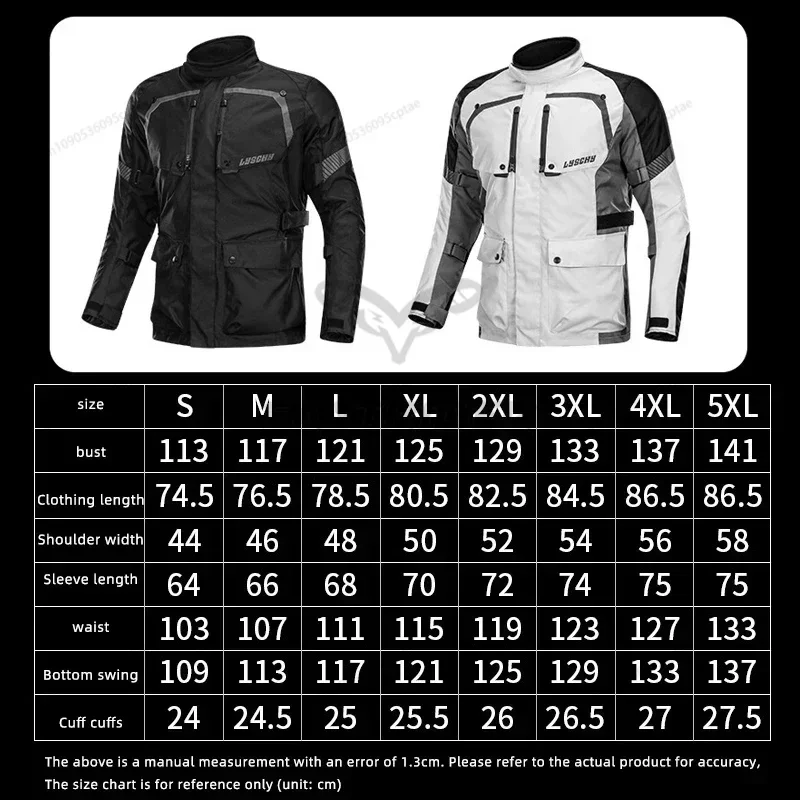 

LYSCHY Motocross Jacket Autumn Winter Waterproof Warm Inner Liner Motorcycle Riding Clothing Anti-fall Off-road Jacket Rallysuit
