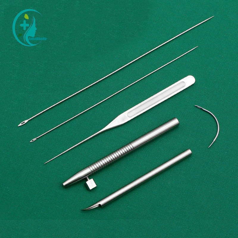 Facial Thread Sculpting Big V Embedded Thread Piercing Needle Skin Breaking Needle Tissue Piercing Guided Needle Facelift