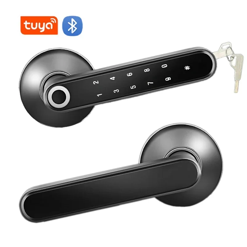 

WAFU Tuya Intelligent Wood Door Lock Biometric Digital Electronic Safe Combination Lock with Fingerprint Automation Residential