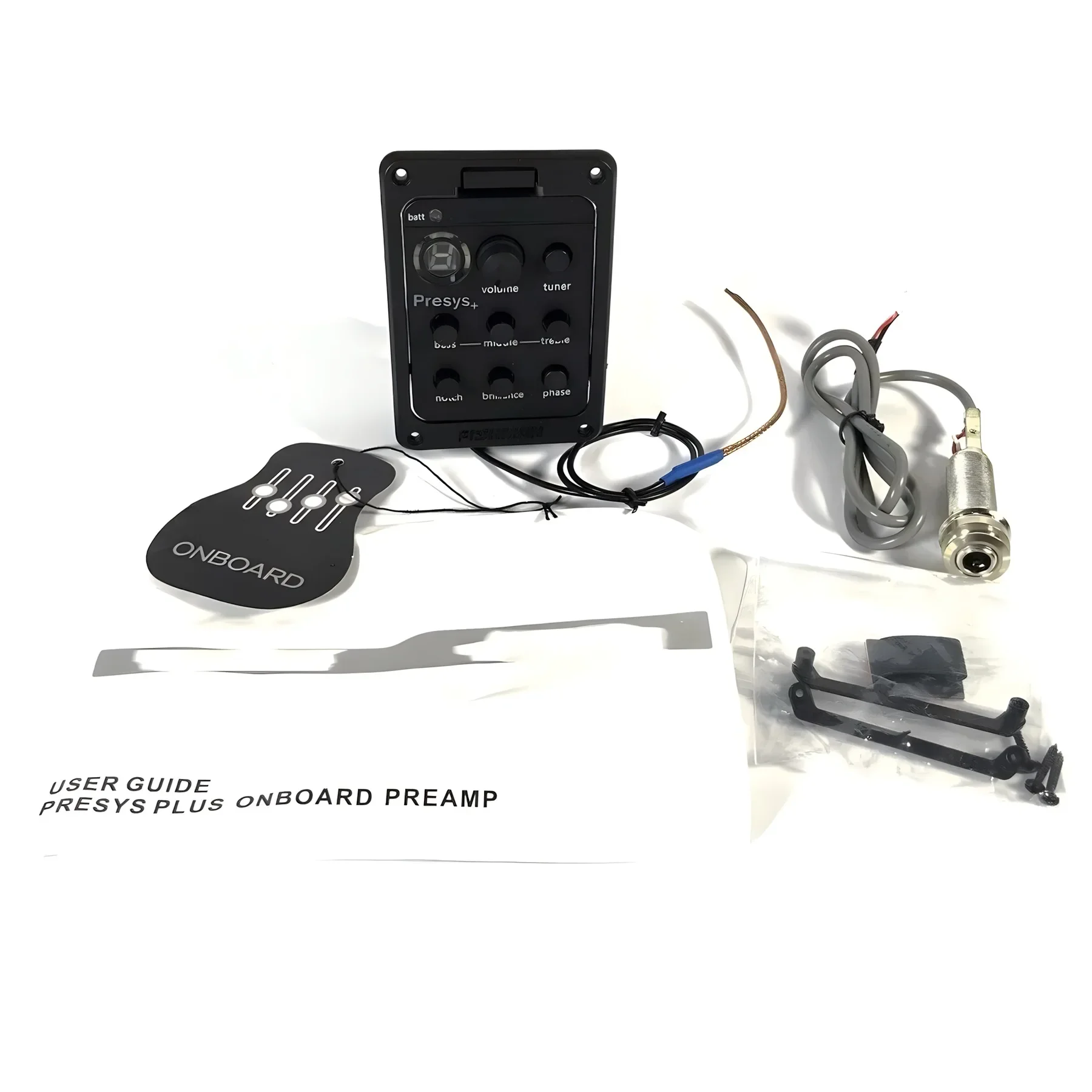 

Hooqu Custom Acoustic Guitar Preamp Piezo Pickup 3-band Eq Equalizer Lcd Tuner