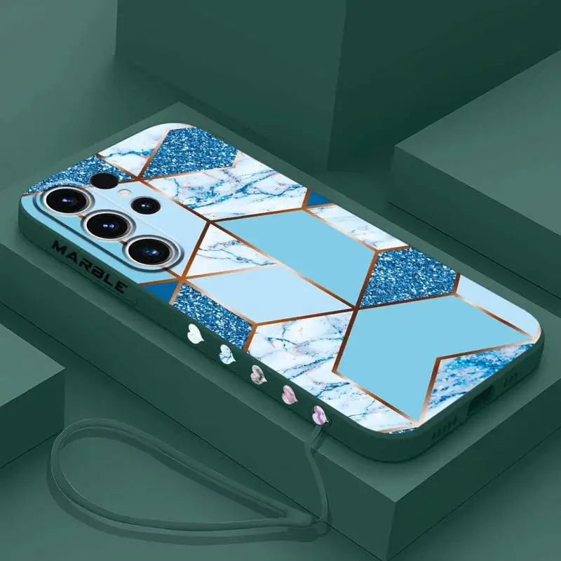 Marmurowe etui na telefon Samsung Galaxy S24 Ultra S20 FE S22 S23 Ultra 5G S21 Plus S22 Silicone Shell Luxury Cover — zdjęcie 6