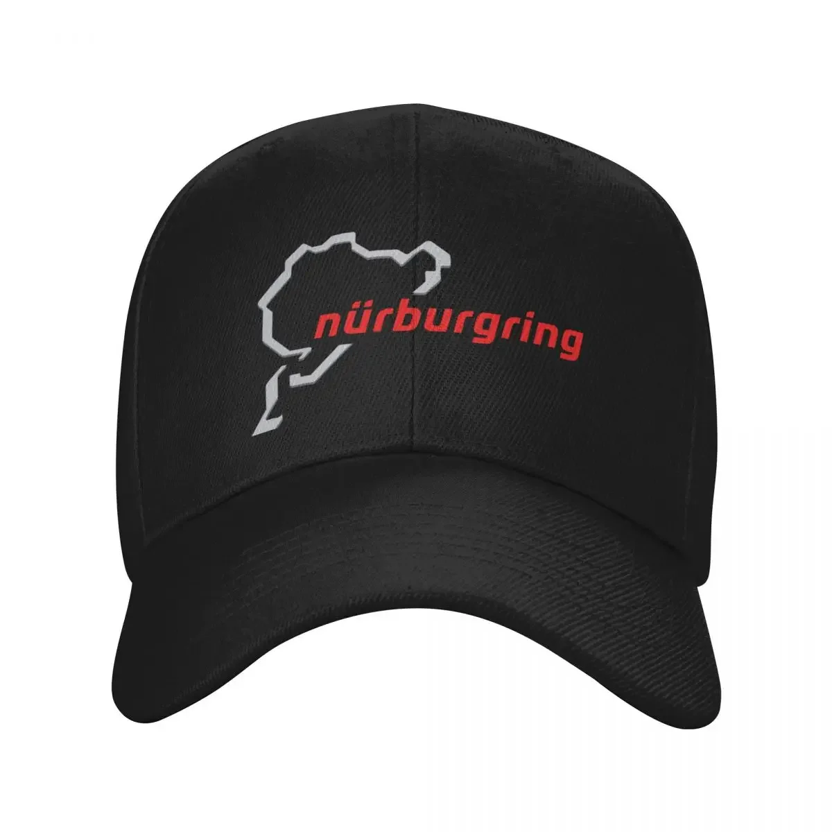 Nurburgring red pale grey and dark grey Baseball Cap Brand Man cap Beach Outing Golf fishing hat Boy Women's