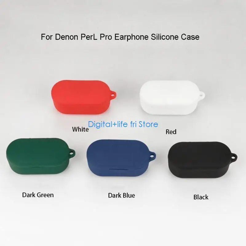 E06D Headphone Shockproof Silicone Housing Skin-friendly Cover for DenonPerL Washable Protector Non-slip Impact-resistant