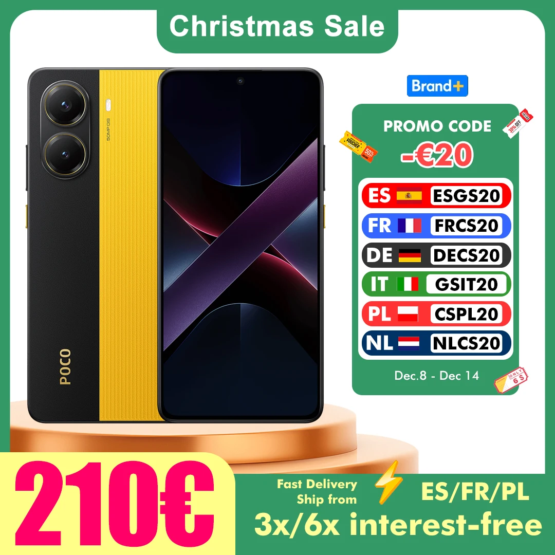POCO X7 Pro 8GB/256GB 12GB/256GB 12GB/512GB NFC sans chargeur UE Version mondiale téléphone portable