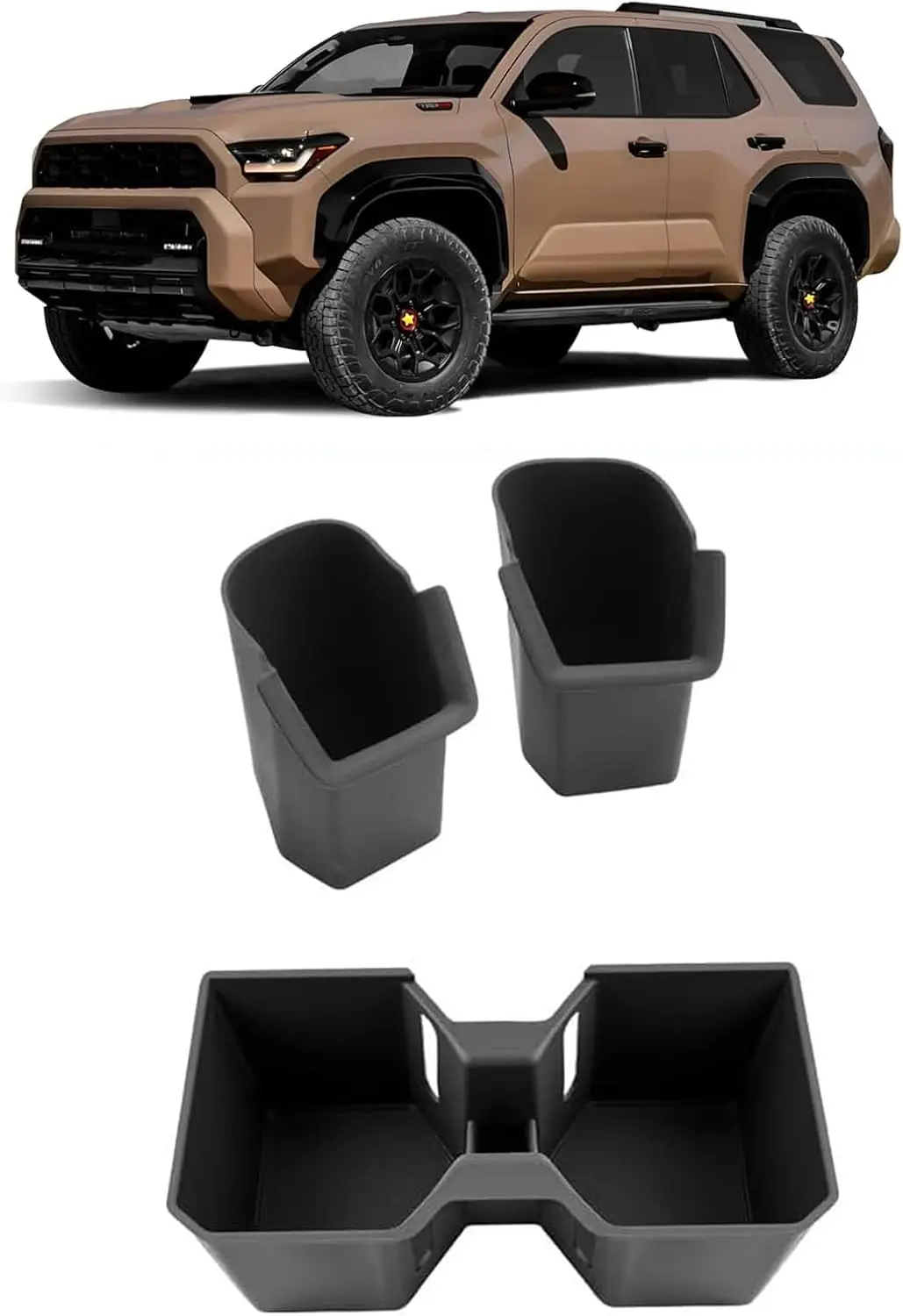 

For 2025 4Runner Cup Holder Inserts and Rear Car Door Organizer for Toyota 4Runner Non-Slip Silicone Rubber Car Cup Holder
