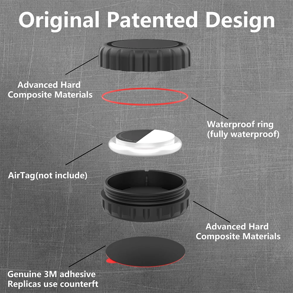 

For Apple Airtag Holder Case Stick-On Holder Waterproof Adhesive Case Protective Shell for Airtag Find Your Bike Car Skis & More