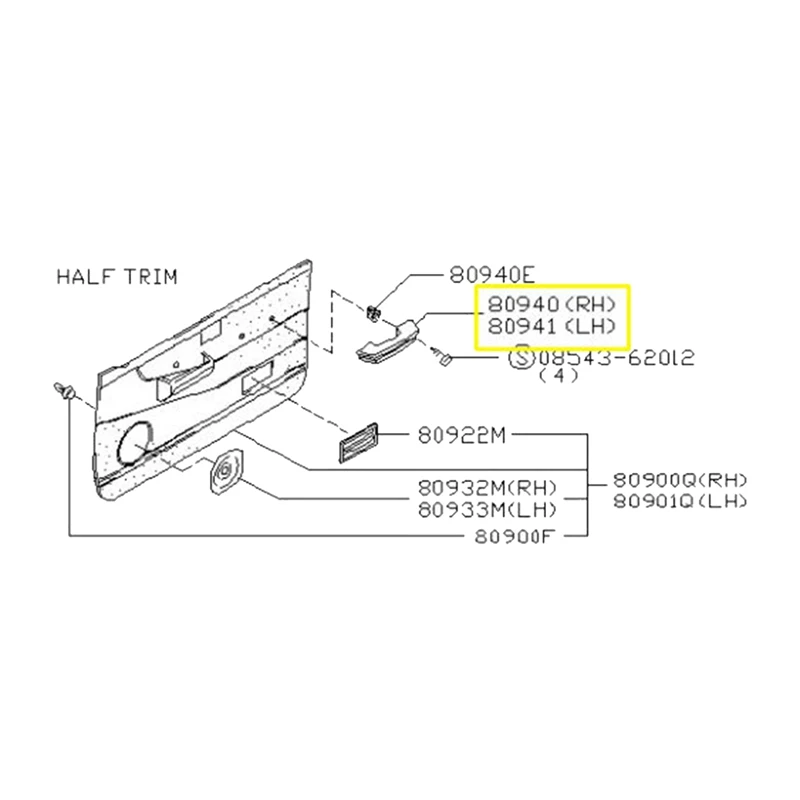 1Pair Gray Outer Door Handle Pull For Nissan Datsun Big-M D21 1986-1997 80940-15G00 80941-15G00