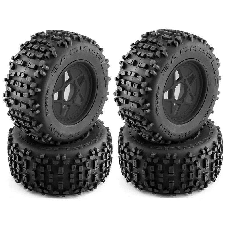 4Pcs 170mm 1/7 1/8 Monster Stunt Truck Tire 12mm 14mm 17mm Wheel Hex for TRAXXAS Sledge ARRMA KRATON Outcast Tamiya,1