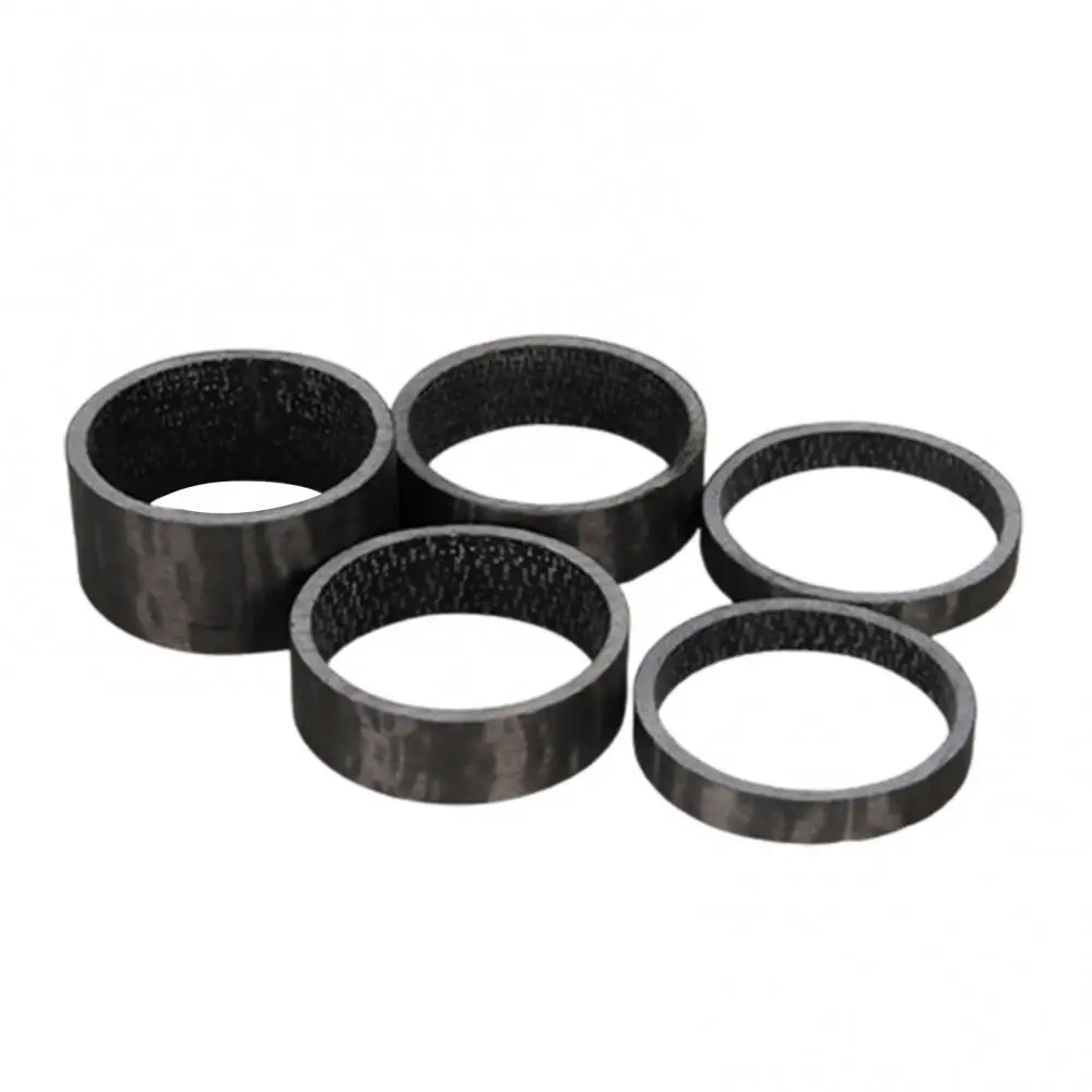 5Pcs Bicycle Carbon Fiber Washer Road Bicycle Headset Stem Spacer Kit  MTB Front Fork 5mm 10mm 15mm Road Bike Accessories
