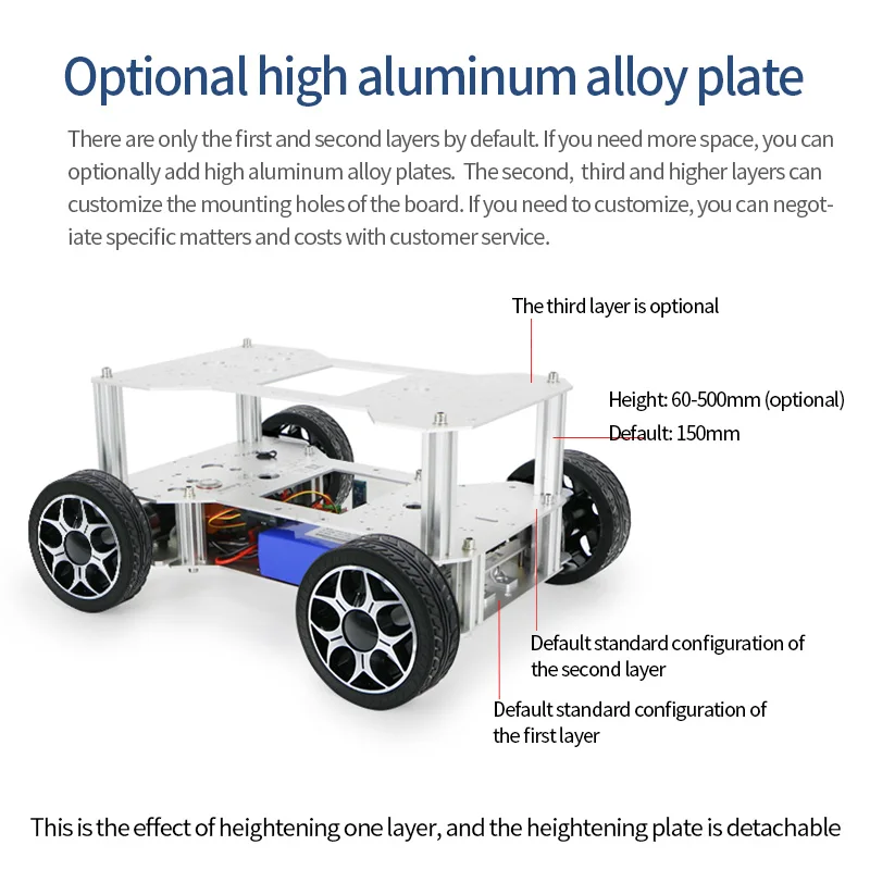 Ackerman ROS trolley robot mobile photography intelligent chassis visual SLAM radar Rberry Pi IPC