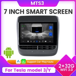 Schermo intelligente da 7 pollici per Tesla Model3 Y DIsplay posteriore lettore multimediale controllo del condizionatore d'aria Car-play Android Auto Car Radio BT