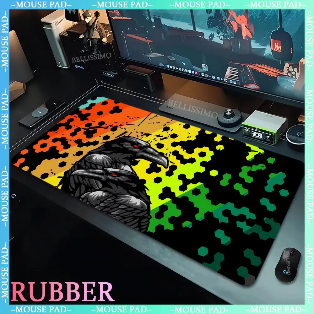 

Raven color large game XXXL mousepad non-slip game keyboard pad game accessories 1200X600MM rubber table mat lock edge mouse pad