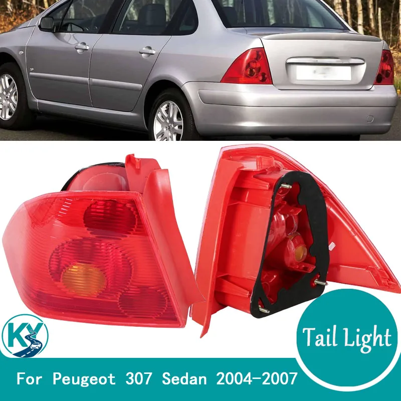 

Rear Bumper Tail Light Brake Light Shell Car Accessories For Peugeot 307 Sedan 2004-2007 2008-2013 Without Bulb