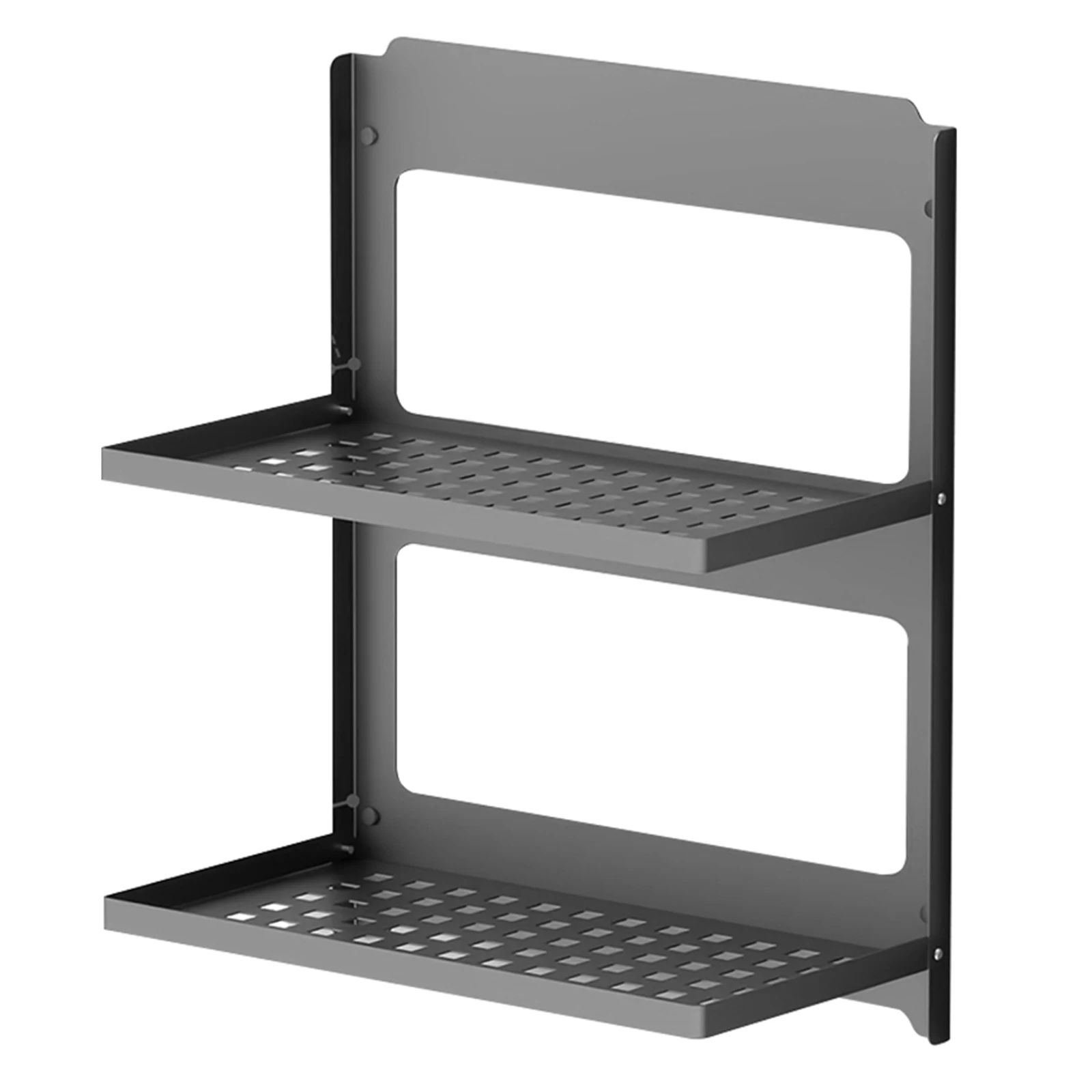 

2-Tier Storage Rack Wall Mounted Storage Shelf Wall Shelve for Basement Coffee Bar