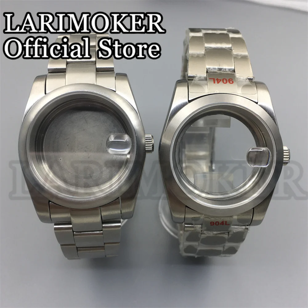 

LARIMOKER Fluted Curved 36MM/39MM Waterproof Stainless Steel Bracelet Sapphire Watch Case For NH35 NH36 ETA2824 PT5000 Movement