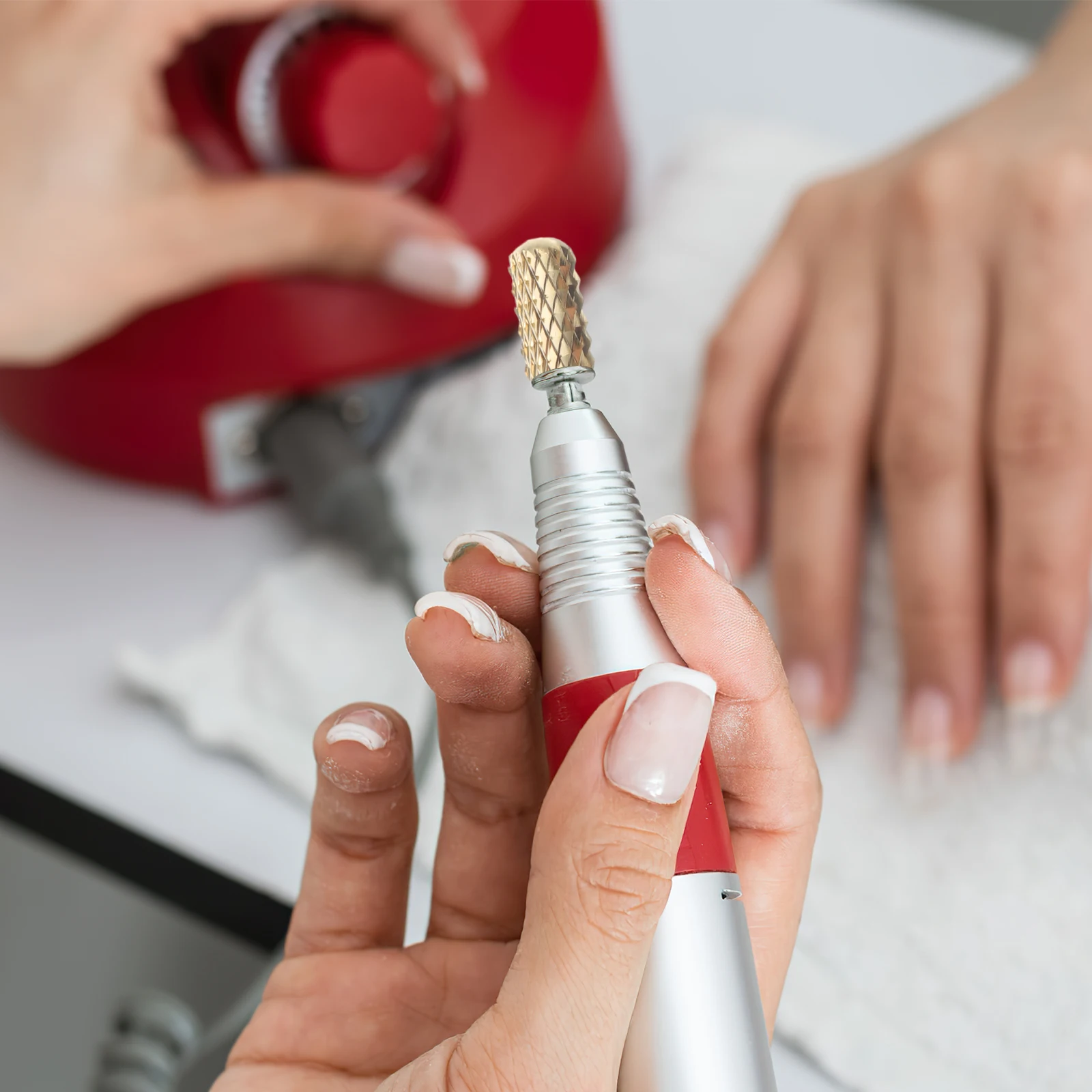 3pcs Drill Bits Tungsten Steel Golden 3 Shapes C Teeth Manicure Accessories Manicure Nail Bits Salon Spa Tools