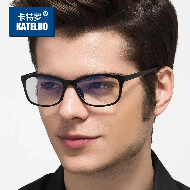 KATELUO Tungsten Computer Glasses Anti Blue Light Fatigue Radiation-resistant Glasses Prescription Eyeglasses Frame RE13031