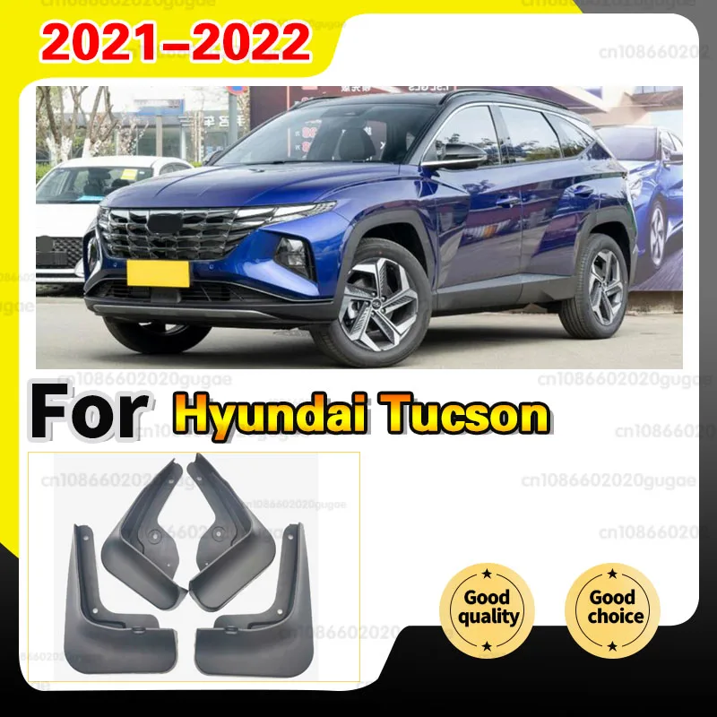 

Car MudFlaps Splash Guards Mudguards Fender Front Rear Styling 4Pcs Set Molded Mud Flaps For Hyundai Tucson NX4 2021 2022