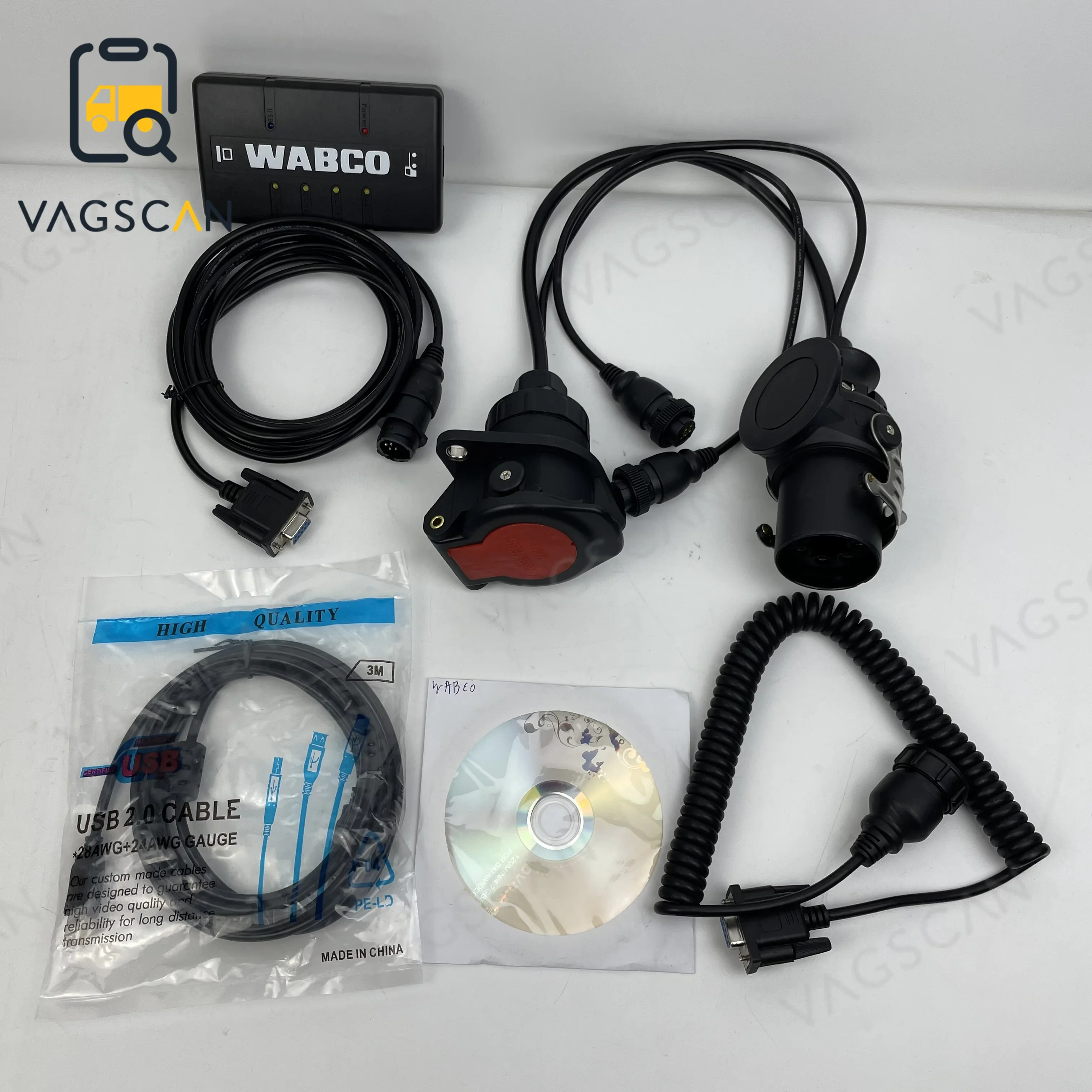 For WABCO Diagnostic KIT(WDI) 2023 Top Quality Heavy Duty Scanner Trailer and Truck Diagnostic System Interface