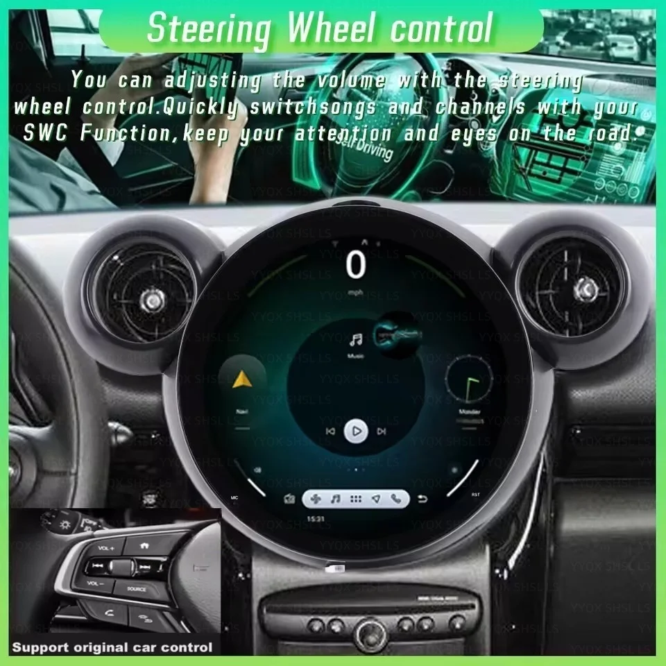 Android Car Radio For BMW Mini Cooper Countryman R60 R61 2011-2016 Multimedia Player GPS Navigation Carplay Auto BT Head Unit