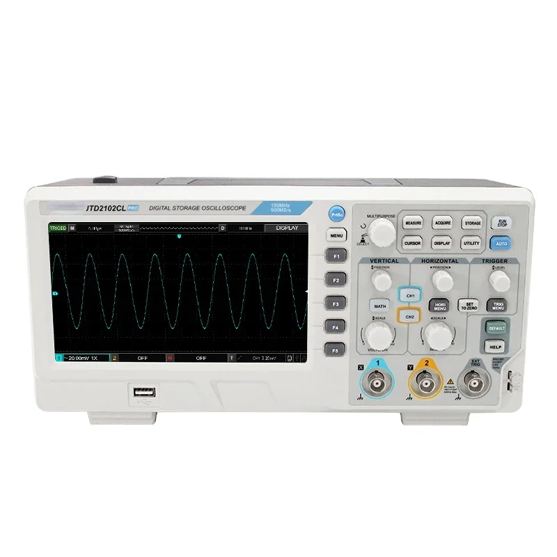 For UNI-T UTD2102CL PRO Oscilloscope Digital DIY 2 Channels Oscillograph 150MHz 500Ms/S Storage Portable USB Oscilloscopes Kit