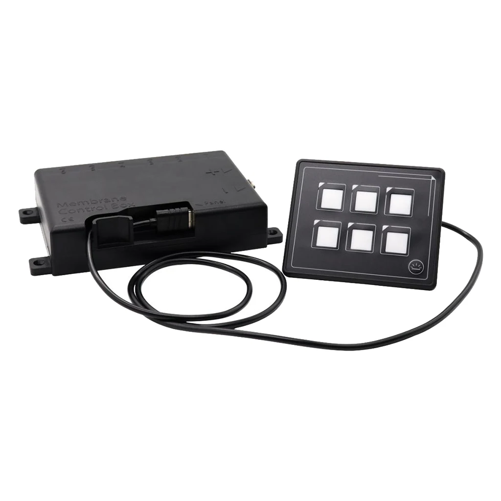 

6 Way Ultra-thin Waterproof Membrane Control Panel Switch 12-24V Universal