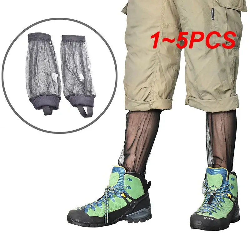 1 ~ 5 Stück Outdoor Camping Wandern Mesh Anti-Moskito Fuß abdeckungen Mücken schutz Anzug Dschungel Angeln umfasst Biss Legging Hose