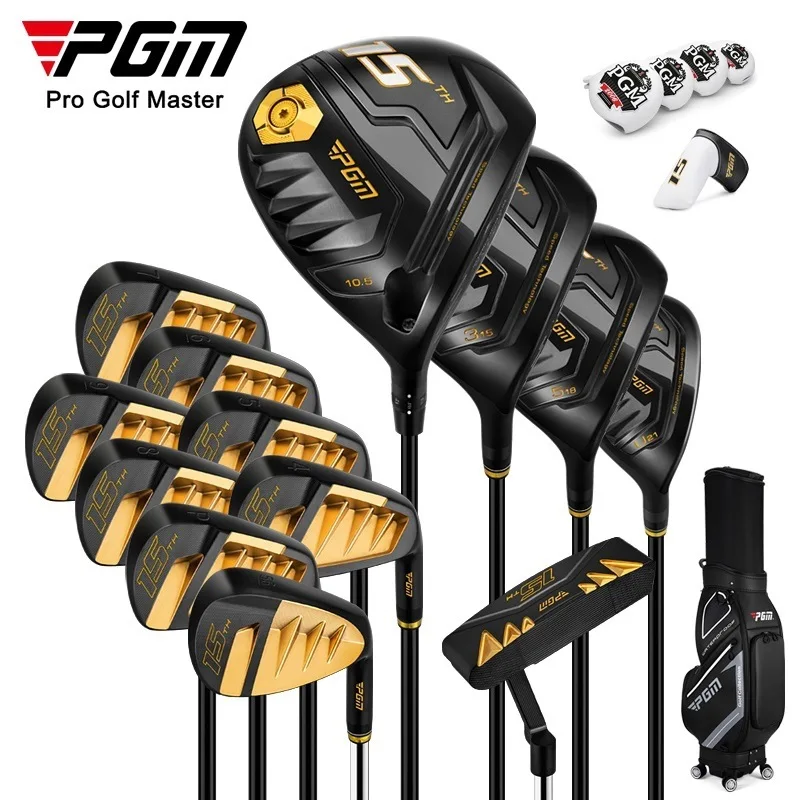 PGM Men Professional Complete Golf Club Set Titanium Driver Adult Long Distance Competition Training Golf Equipment Wholesale