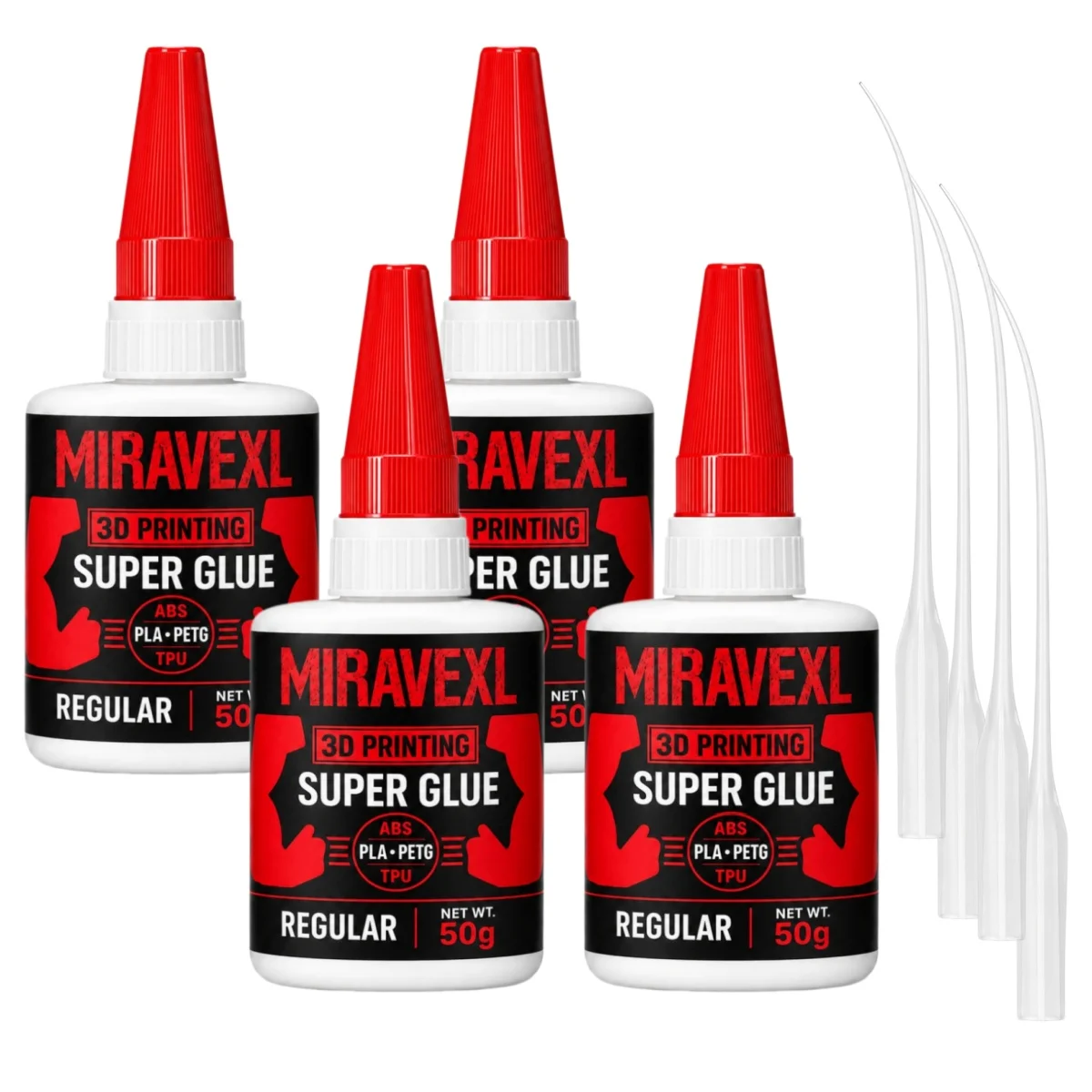 3D-Druck Superkleber Flüssig 50g - PLA ABS PETG TPU Sofortklebstoff | Vielseitig einsetzbar, präzise Anwendung, für feine Risse, klar